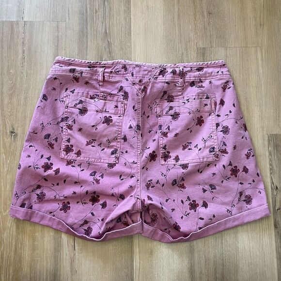 Anthropologie The Wanderer Shorts Lilac Ditsy Floral Button Fly 18W Plus - Picture 4 of 6